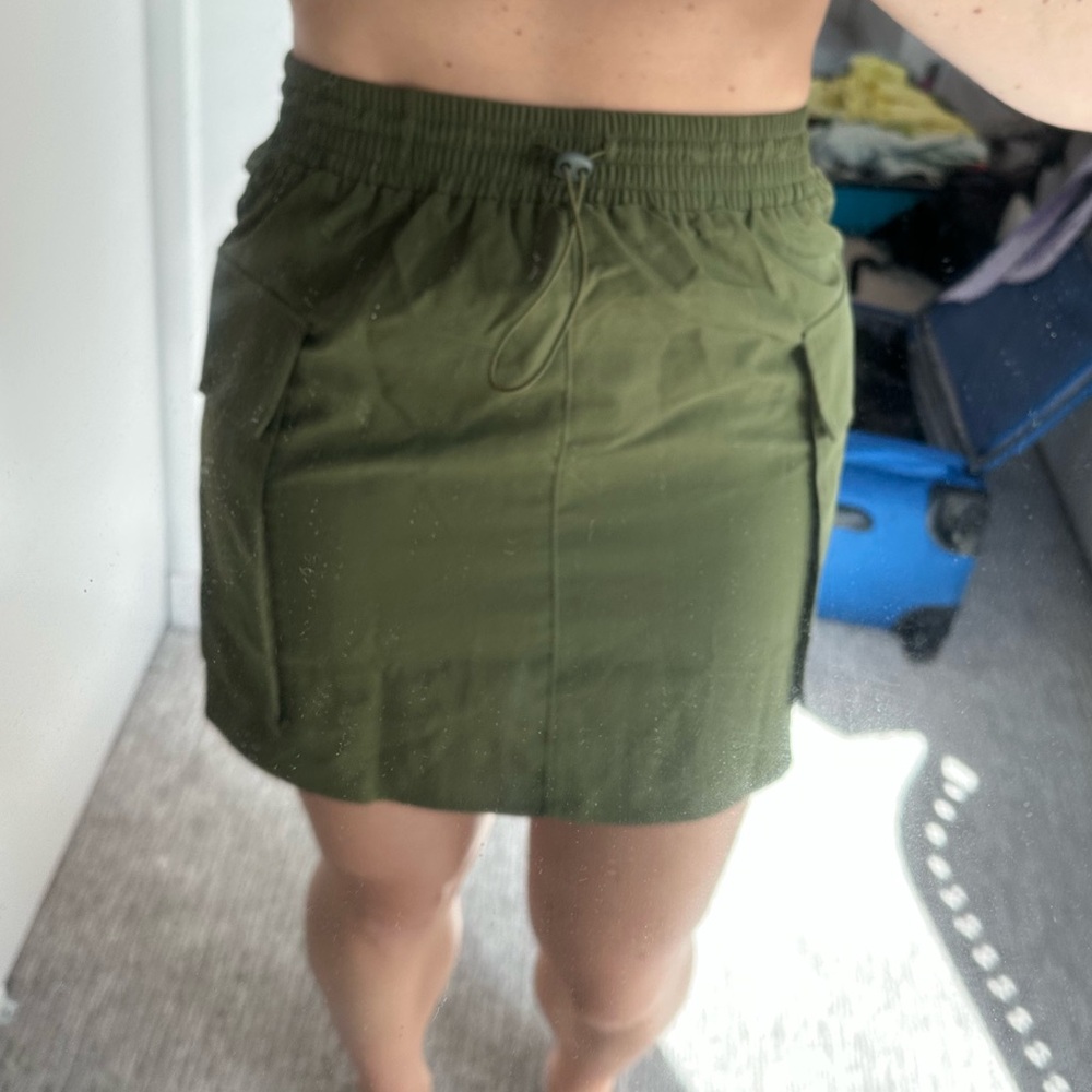 Boohoo Olive Mini Skirt